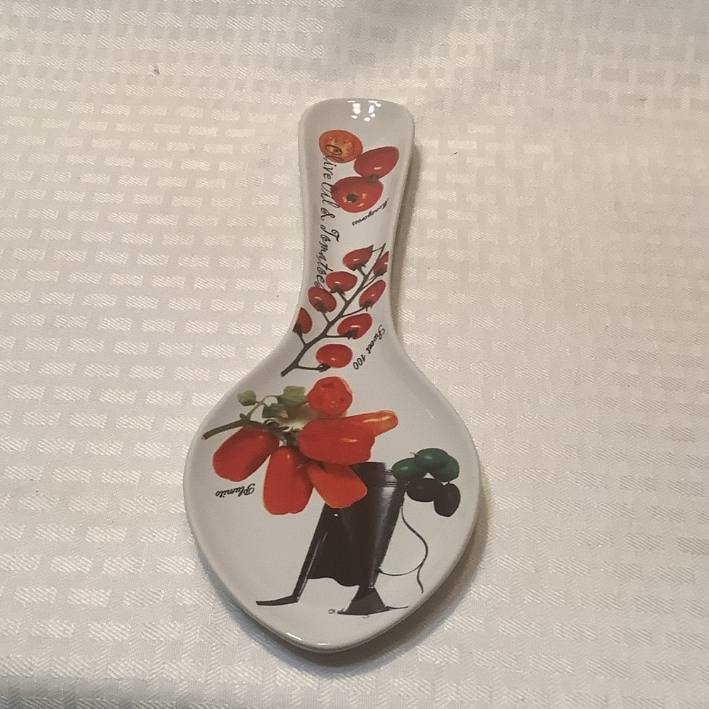 Levtou White Ceramic Spoon Rest